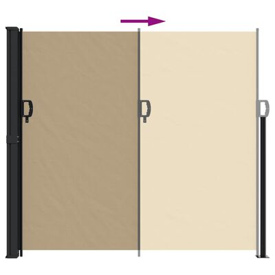 vidaXL sammenrullelig sidemarkise 180x300 cm beige