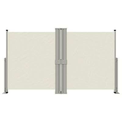 vidaXL sammenrullelig sidemarkise 140x1200 cm cremefarvet