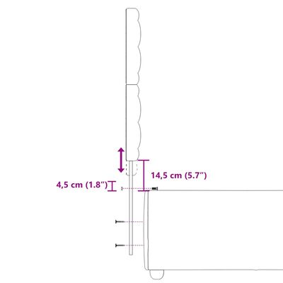 vidaXL kontinentalseng med madras 100x200 cm stof sort