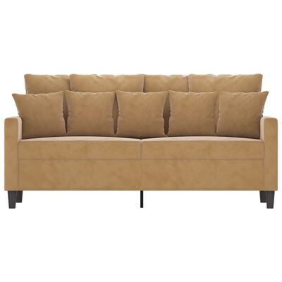 vidaXL 2-personers sofa 140 cm fløjl brun