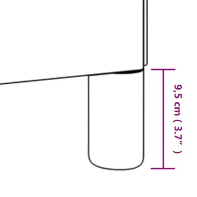 vidaXL sengeramme med hovedgærde 80x200 cm stof lysegrå