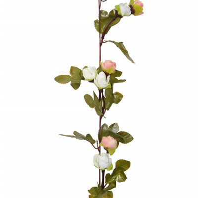 vidaXL blomsterguirlander til jul 6 stk. 215 cm champagnefarvet