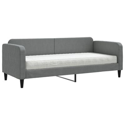 vidaXL daybed med madras 80x200 cm stof mørkegrå