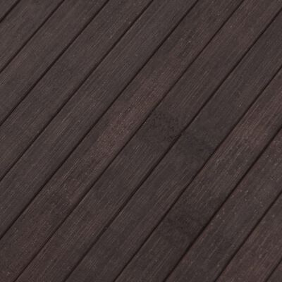 vidaXL gulvtæppe 80x200 cm rektangulær bambus mørkebrun