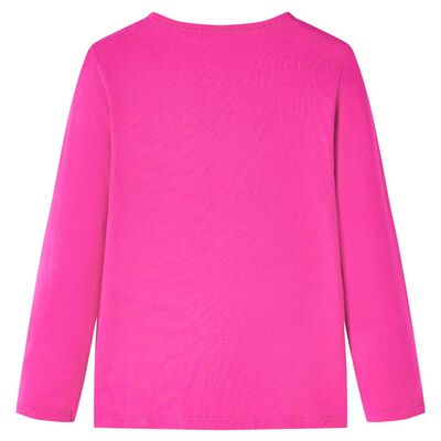 Langærmet T-shirt til børn str. 128 cm pink