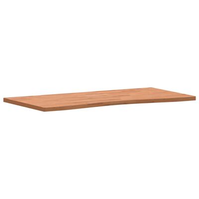 vidaXL skrivebordsplade 110x(50-55)x2,5 cm massivt bøgetræ