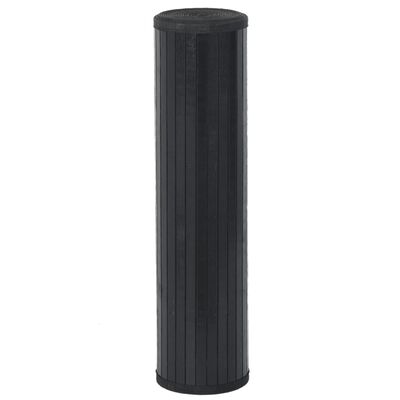 vidaXL gulvtæppe 60x400 cm rektangulær bambus sort