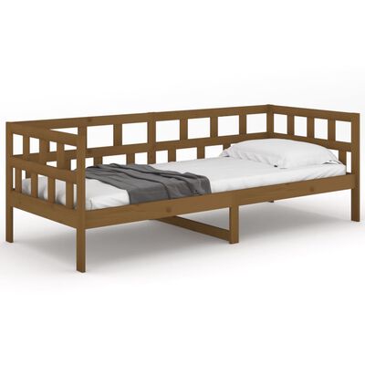 vidaXL daybed 80x200 cm massivt fyrretræ gyldenbrun