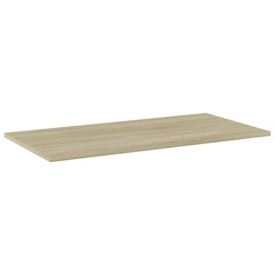 vidaXL boghylder 8 stk. 80x40x1,5 cm konstrueret træ sonoma-eg