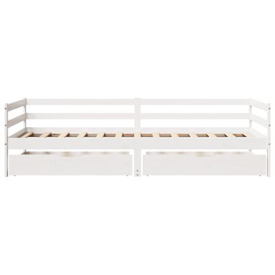 vidaXL daybed med skuffer 90x200 cm massivt fyrretræ