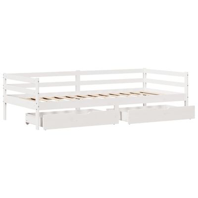 vidaXL daybed med skuffer 90x200 cm massivt fyrretræ