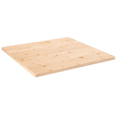 vidaXL bordplade 90x90x2,5 cm firkantet massivt fyrretræ