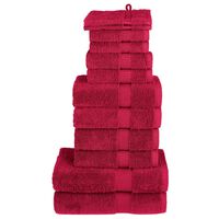 vidaXL håndklæder 12 stk. Premium 600 g/m2 100 % bomuld rød