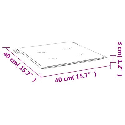 vidaXL hynder til havestol 6 stk. 40x40x3 cm stof flerfarvet