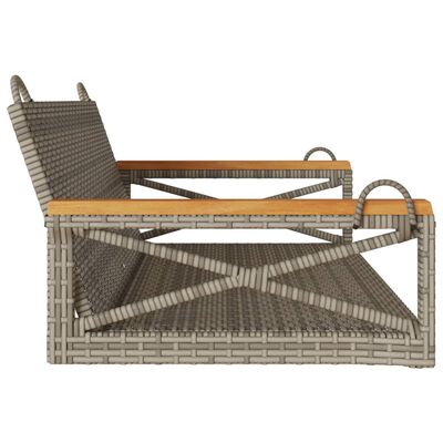 vidaXL gyngebænk 109x62x40 cm polyrattan grå