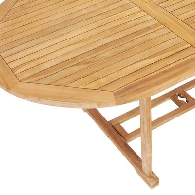 vidaXL udendørs spisebordssæt 7 dele 150-200x100x75 cm massivt teak