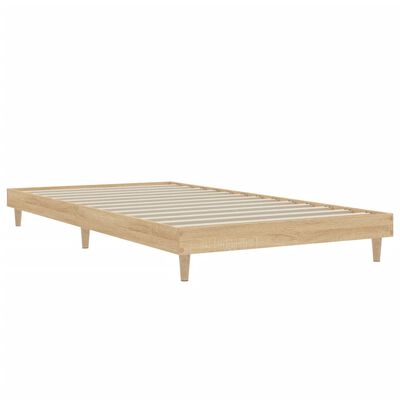 vidaXL sengeramme 100x200 cm uden madras konstrueret træ sonoma-eg