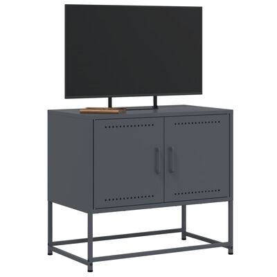 vidaXL tv-bord 68,5x39x60,5 cm stål antracitgrå