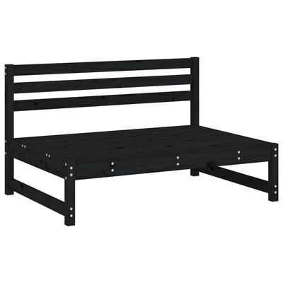 vidaXL midtermodul til havesofa 120x80 cm massivt fyrretræ sort