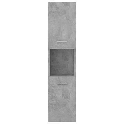 vidaXL badeværelsesskab 30x30x130 cm konstrueret træ betongrå