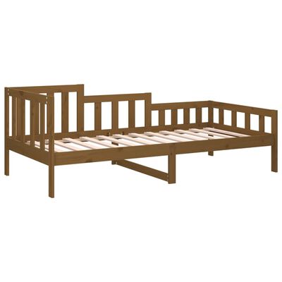 vidaXL daybed 90x190 cm massivt fyrretræ gyldenbrun