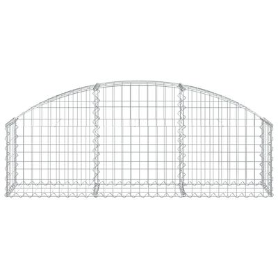 vidaXL buet gabionkurv 150x30x40/60 cm galvaniseret jern