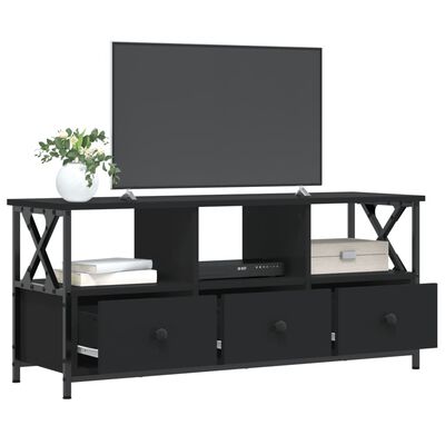 vidaXL tv-bord 102x33x45 cm konstrueret træ og jern sort