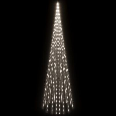 vidaXL juletræ til flagstang 1134 LED'er 800 cm koldt hvidt lys