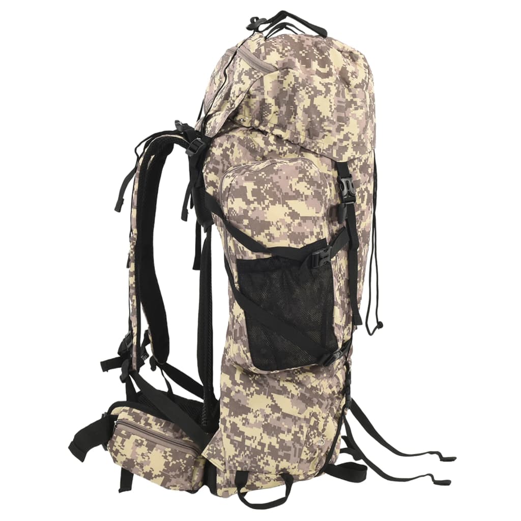 vidaXL vandretaske 60 l camouflage oxfordstof brun