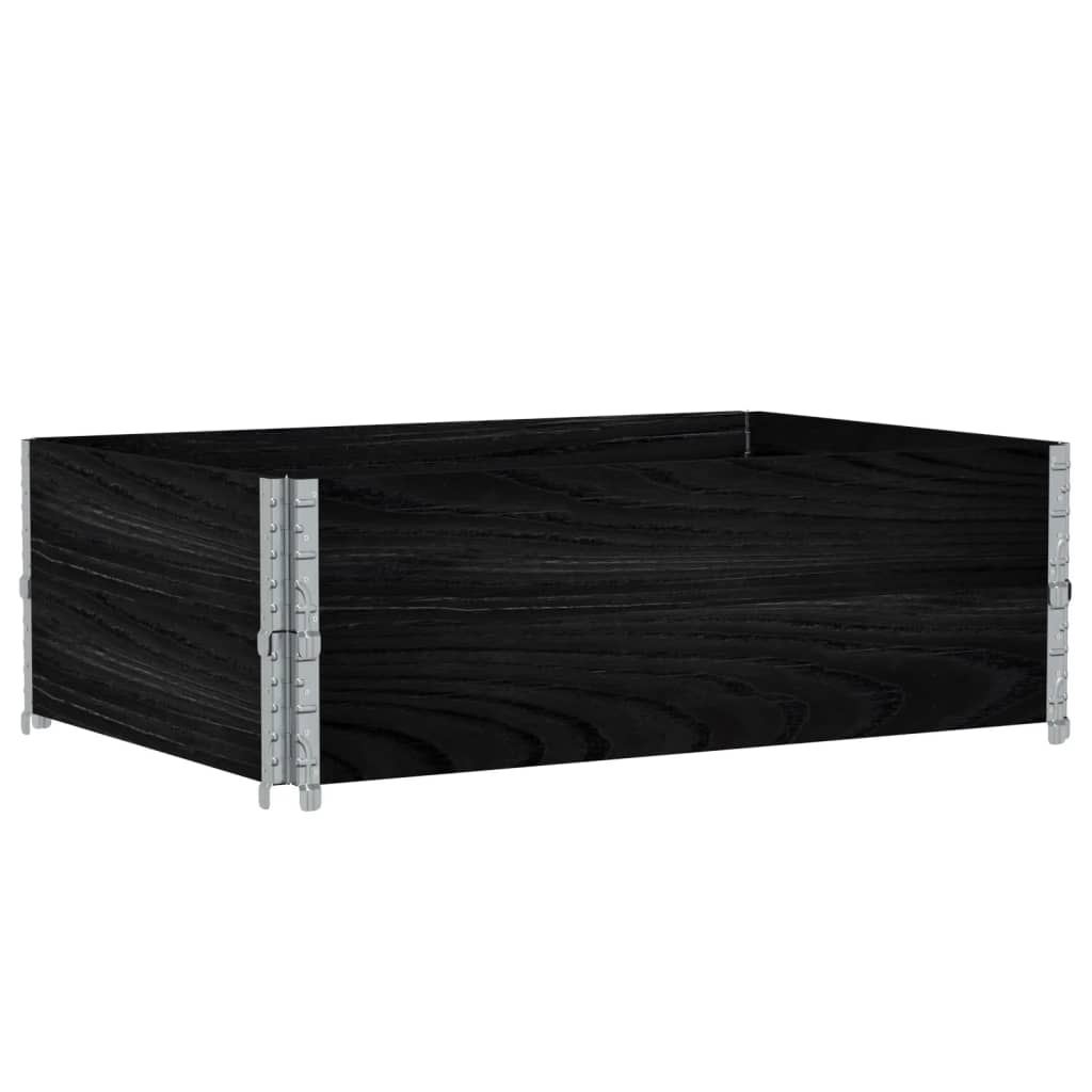 vidaXL plantekasse 120x80 cm massivt fyrretræ sort