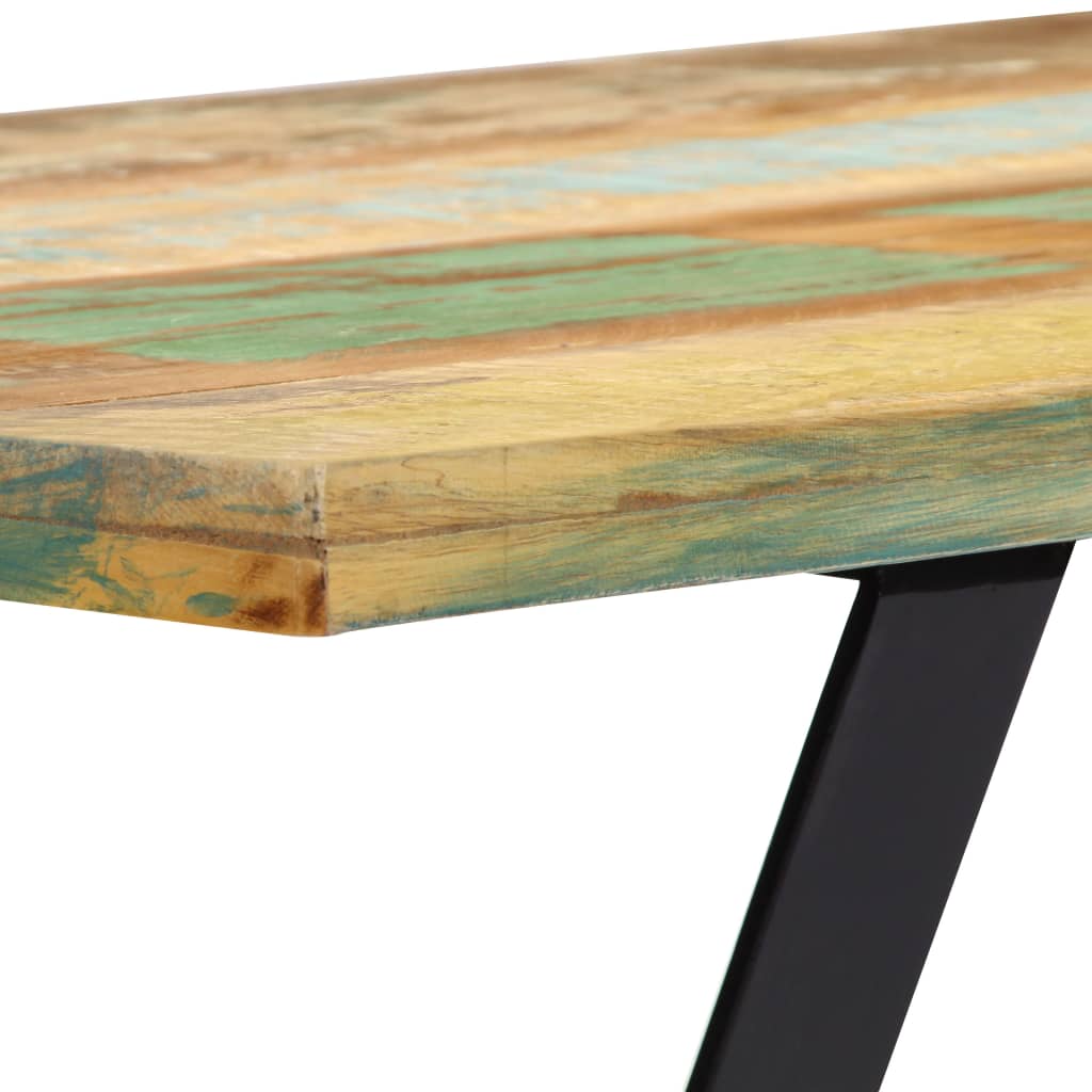 vidaXL spisebord 150x30x33 cm massivt genbrugstræ