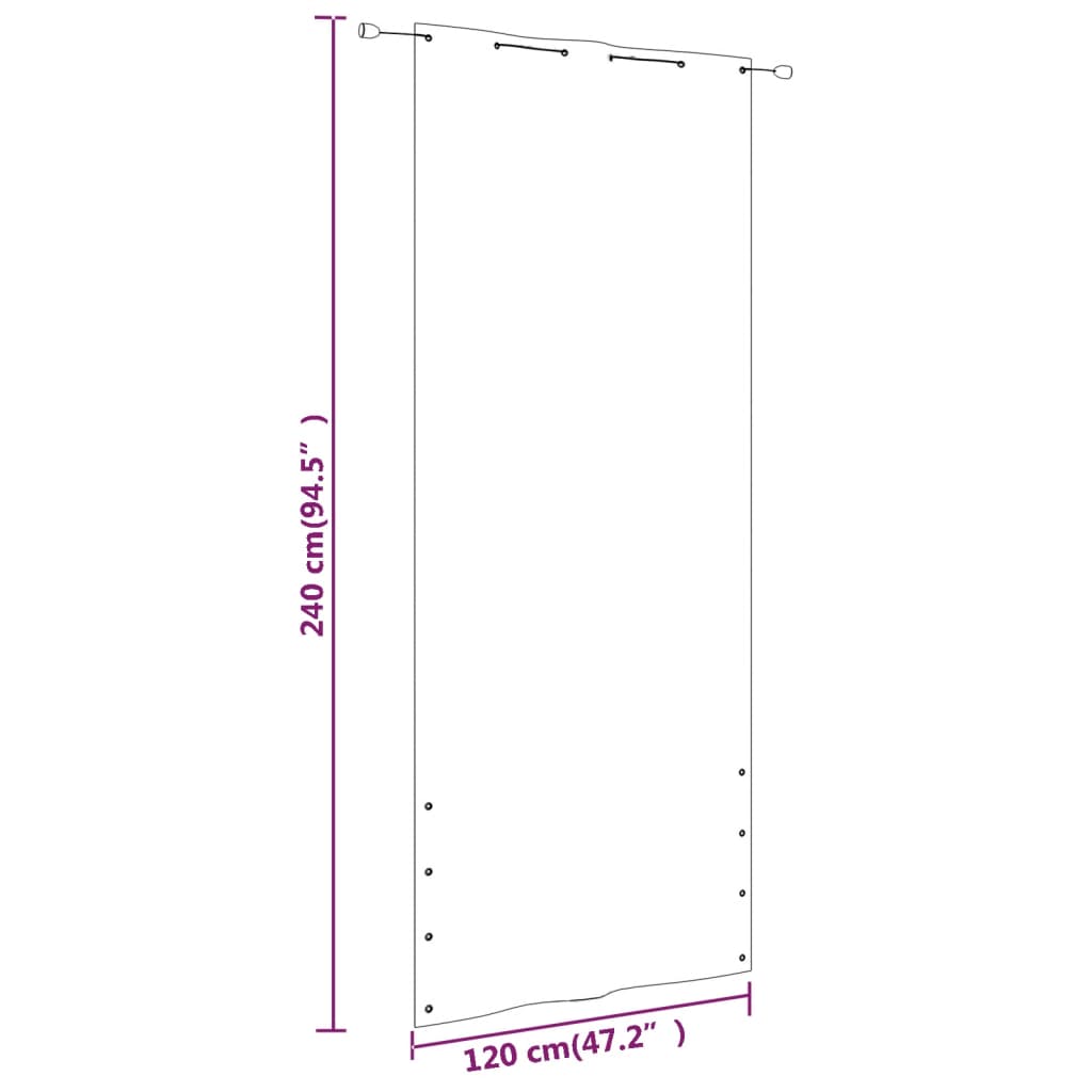 vidaXL altanafskærmning Oxfordstof 120x240 cm antracit og hvid