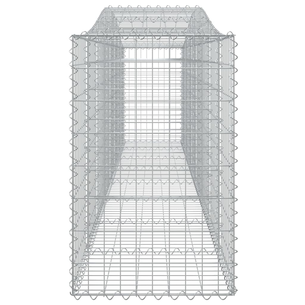 vidaXL buede gabionkurve 6 stk. 400x50x80/100 cm galvaniseret jern