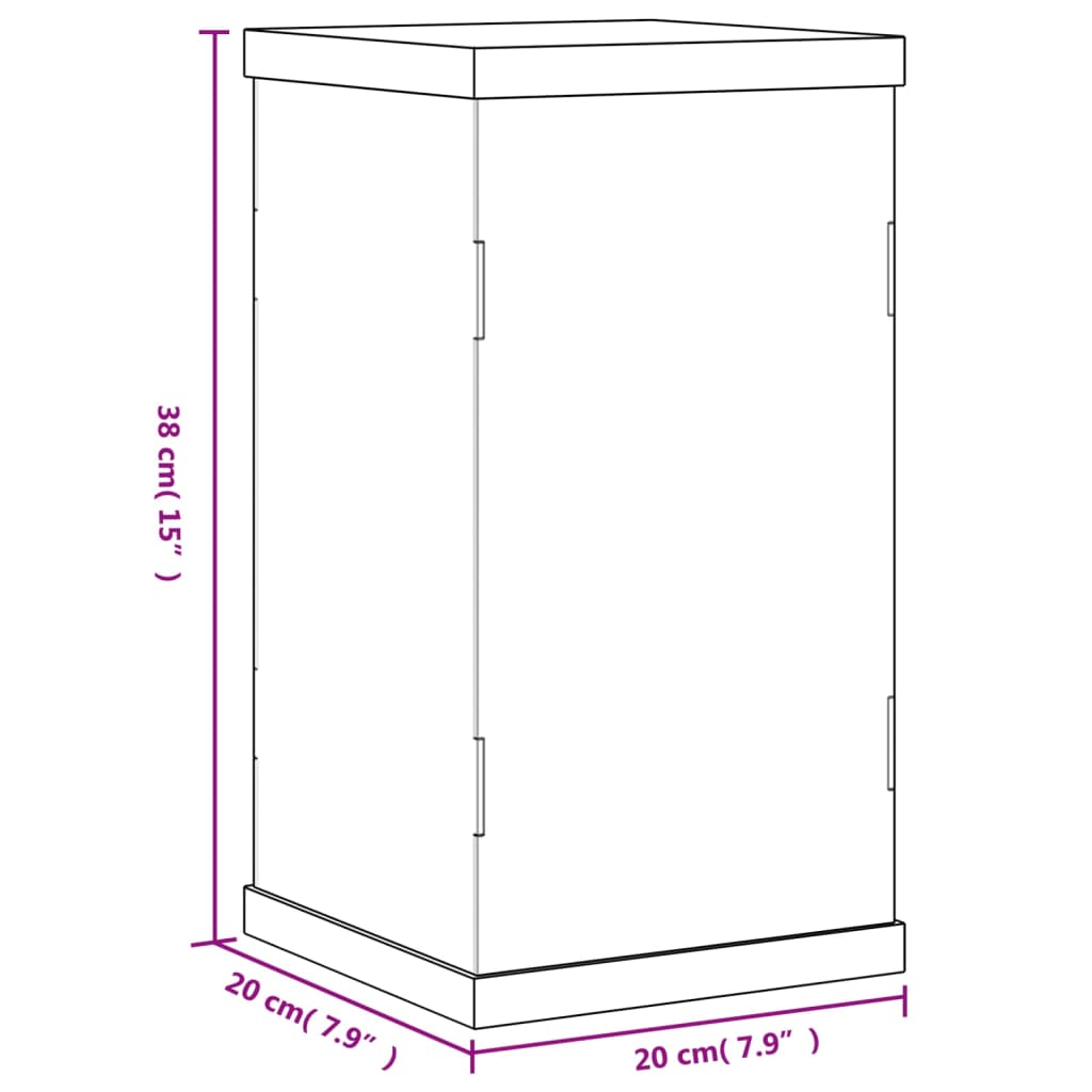 vidaXL montre 20x20x38 cm akryl transparent