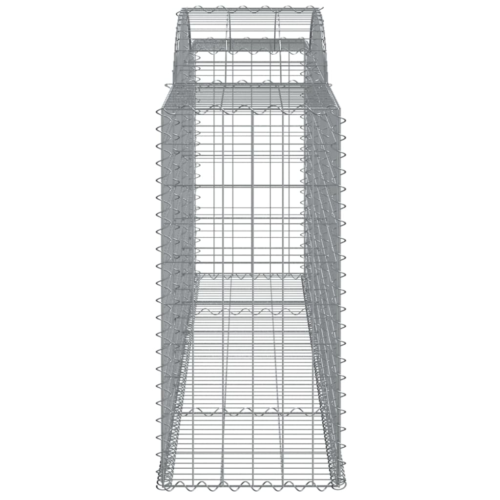 vidaXL buede gabionkurve 4 stk. 300x50x100/120 cm galvaniseret jern