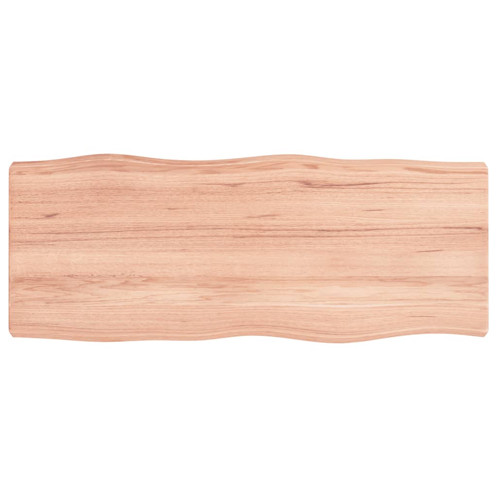 vidaXL bordplade 100x40x(2-6) cm naturlig kant behandlet træ lysebrun