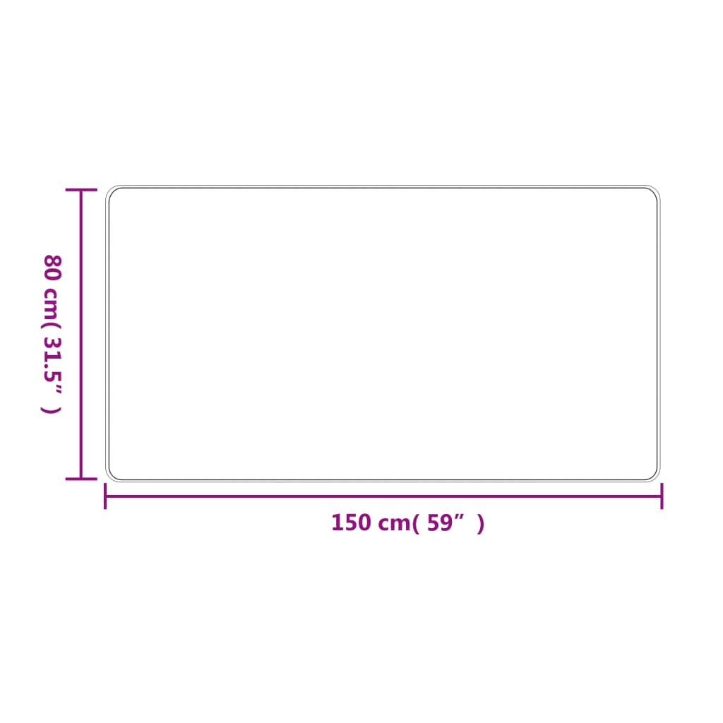 vidaXL tæppeløber 80x150 cm sisallook antracitgrå