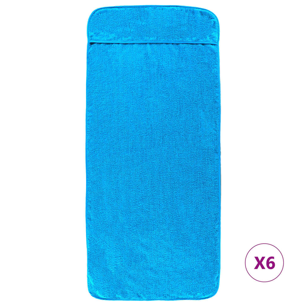 vidaXL strandhåndklæder 6 stk. 60x135 cm 400 GSM stof turkis