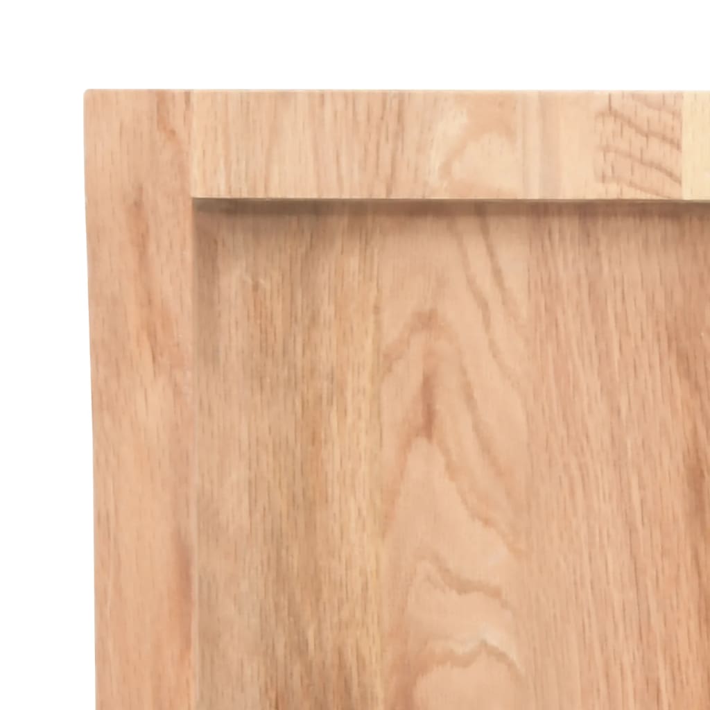 vidaXL bordplade til badeværelse 200x30x(2-6) cm massivt træ lysebrun