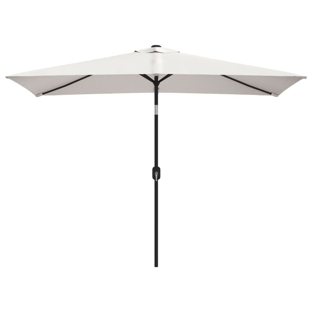 vidaXL parasol 200x300 cm rektangulær sandhvid