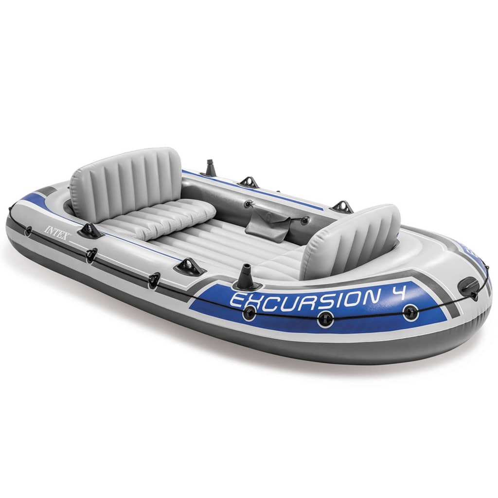 Intex Excursion 4 Set gummibåd med årer og pumpe 68324NP