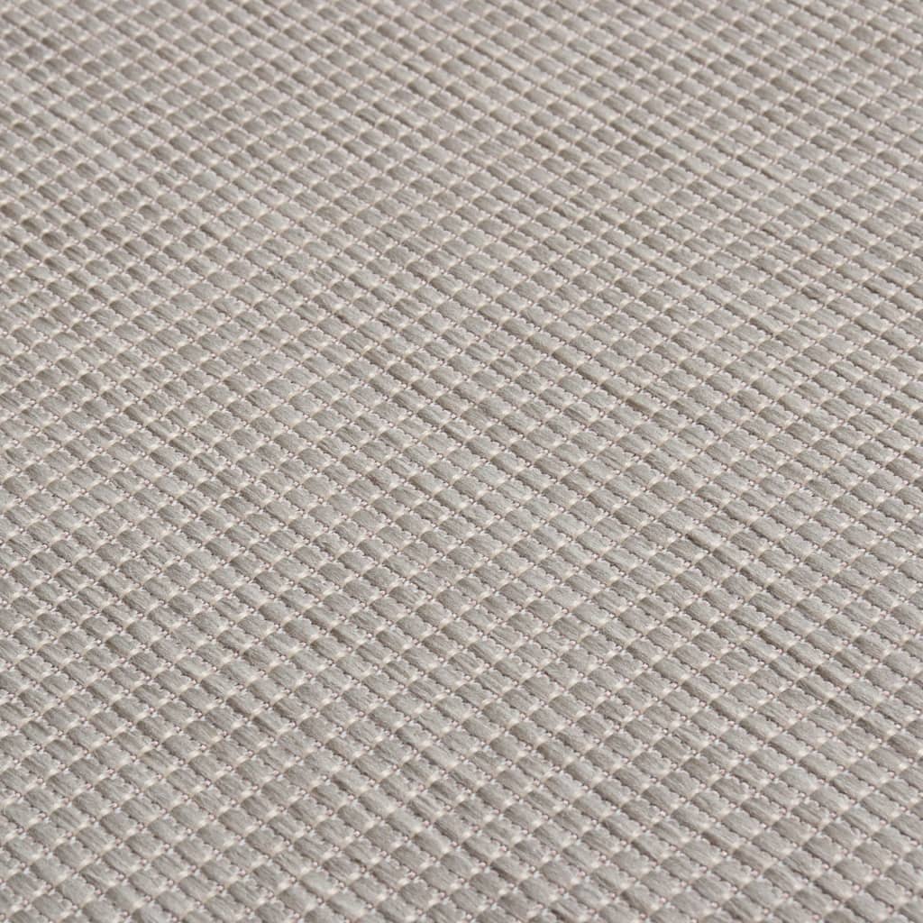 vidaXL fladvævet udendørstæppe 140x200 cm gråbrun