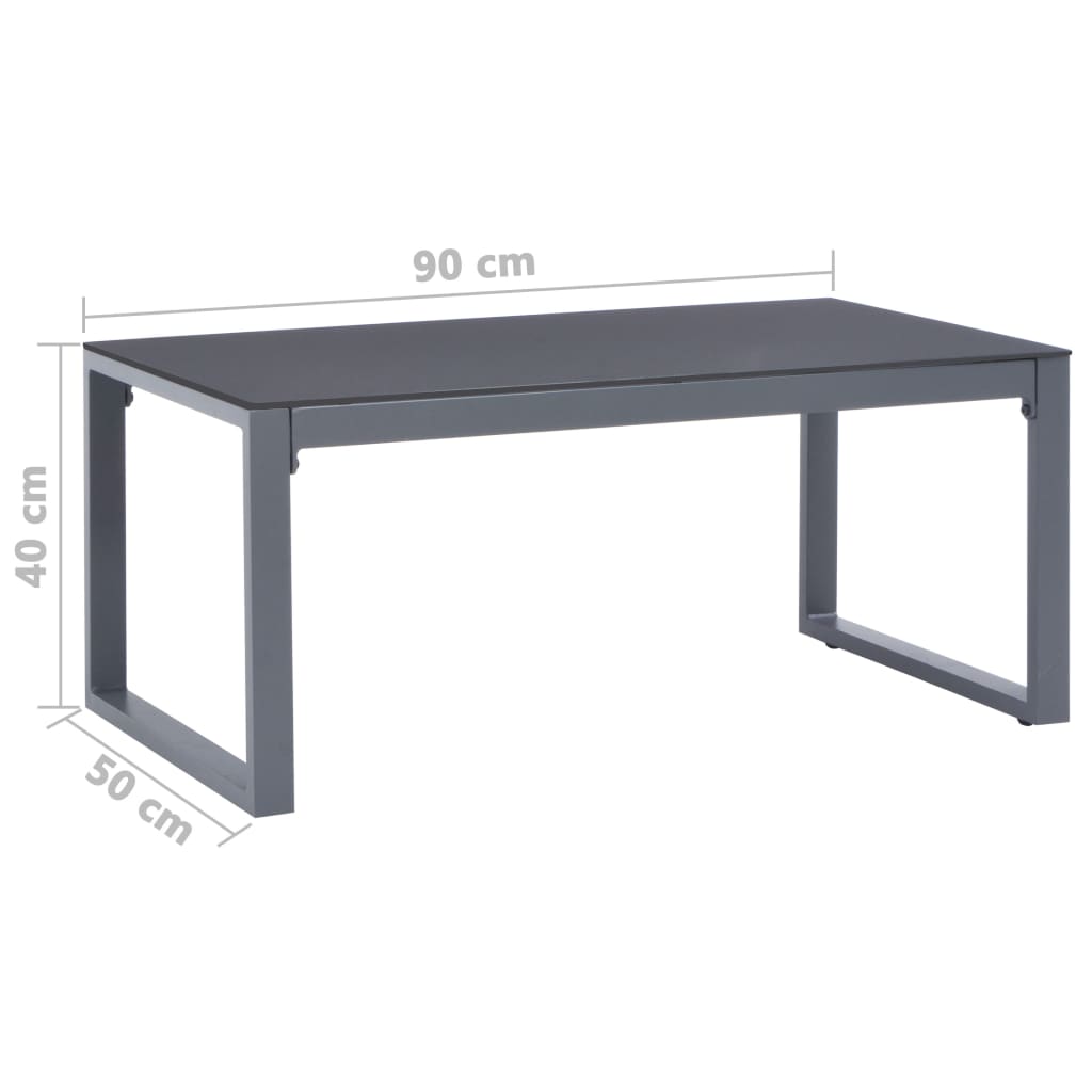 vidaXL sofabord 90x50x40 cm aluminium