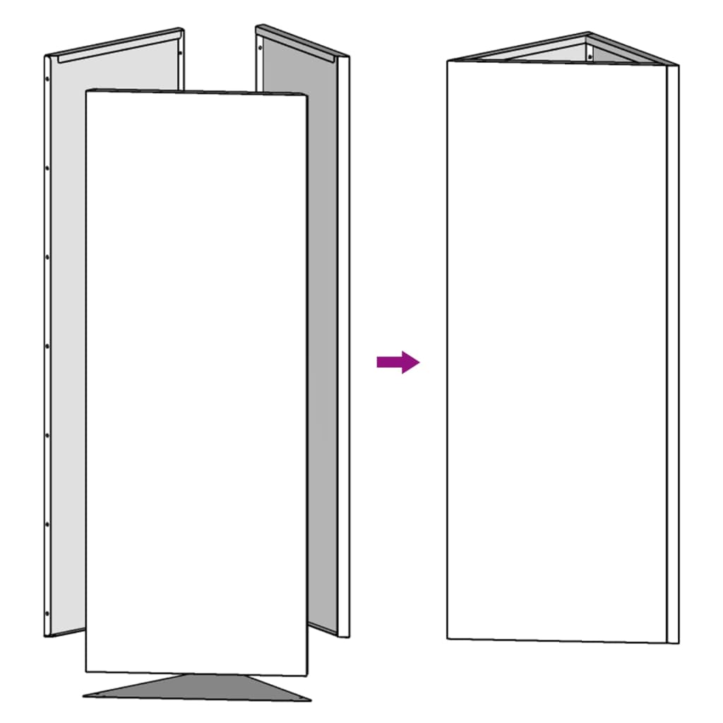 vidaXL plantekrukke 30x26x75 cm trekantet stål antracitgrå