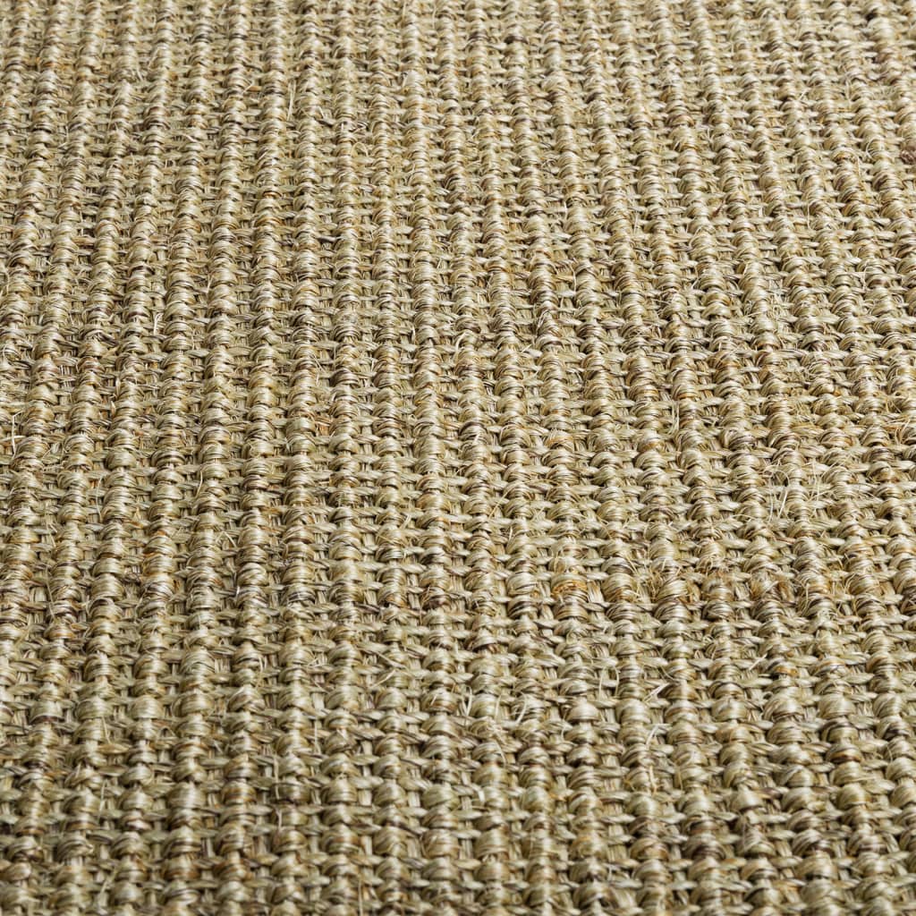 vidaXL gulvtæppe 66x200 cm naturlig sisal grøn