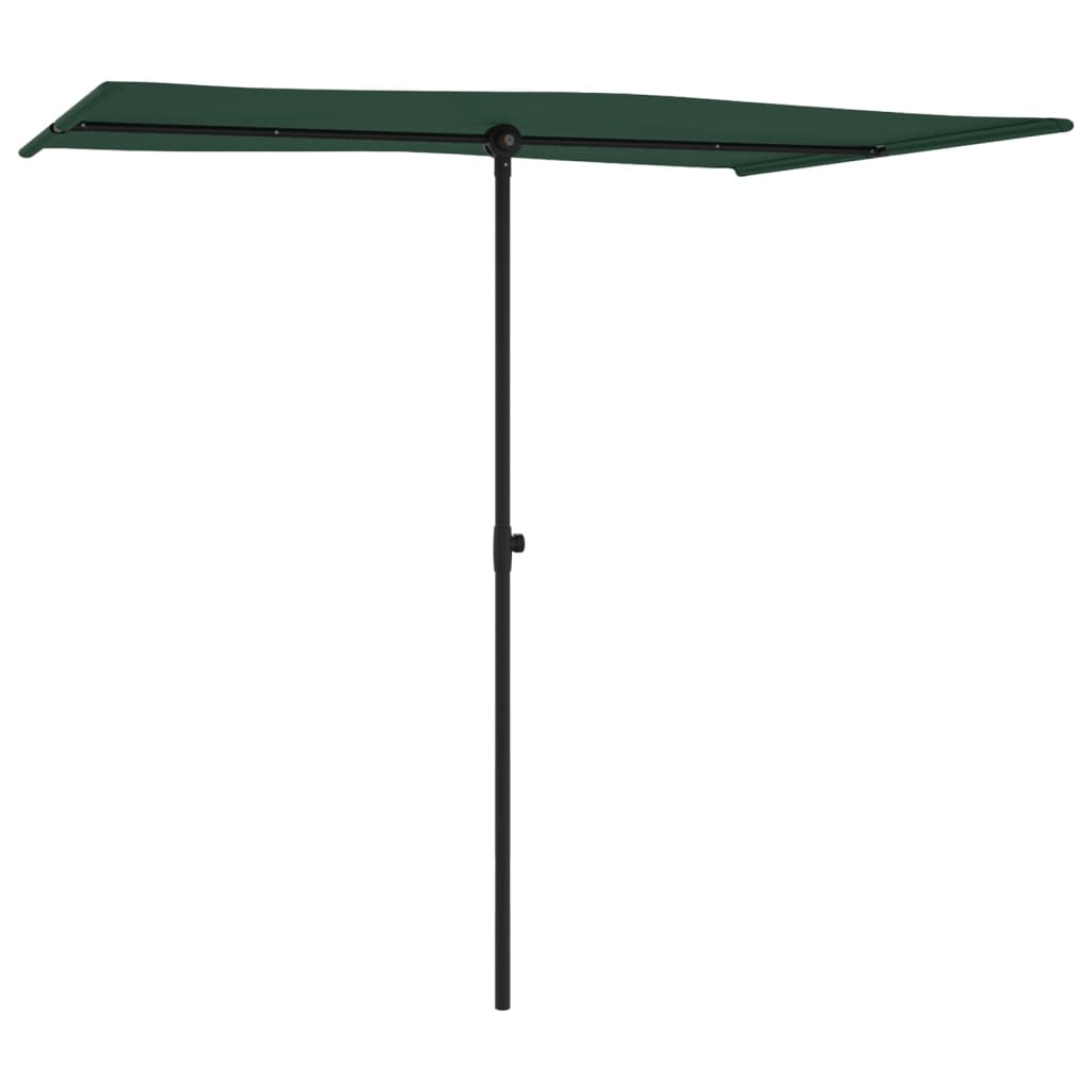 vidaXL haveparasol med aluminiumsstang 2x1,5 m grøn