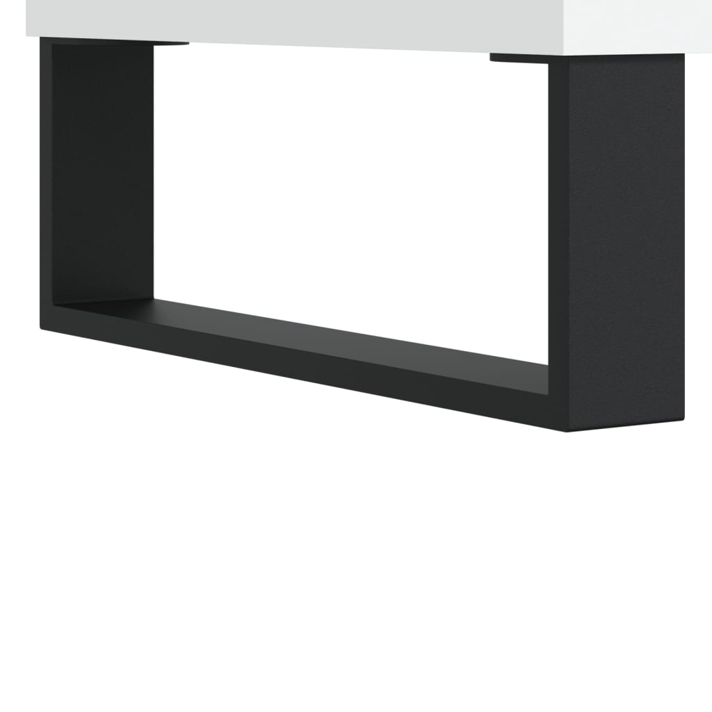 vidaXL skrivebord 140x50x75 cm konstrueret træ hvid højglans