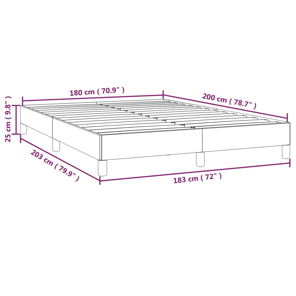 vidaXL sengeramme uden madras 180x200 cm stof cremefarvet