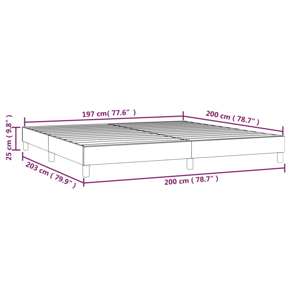 vidaXL sengeramme 200x200 cm kunstlæder cappuccinofarvet