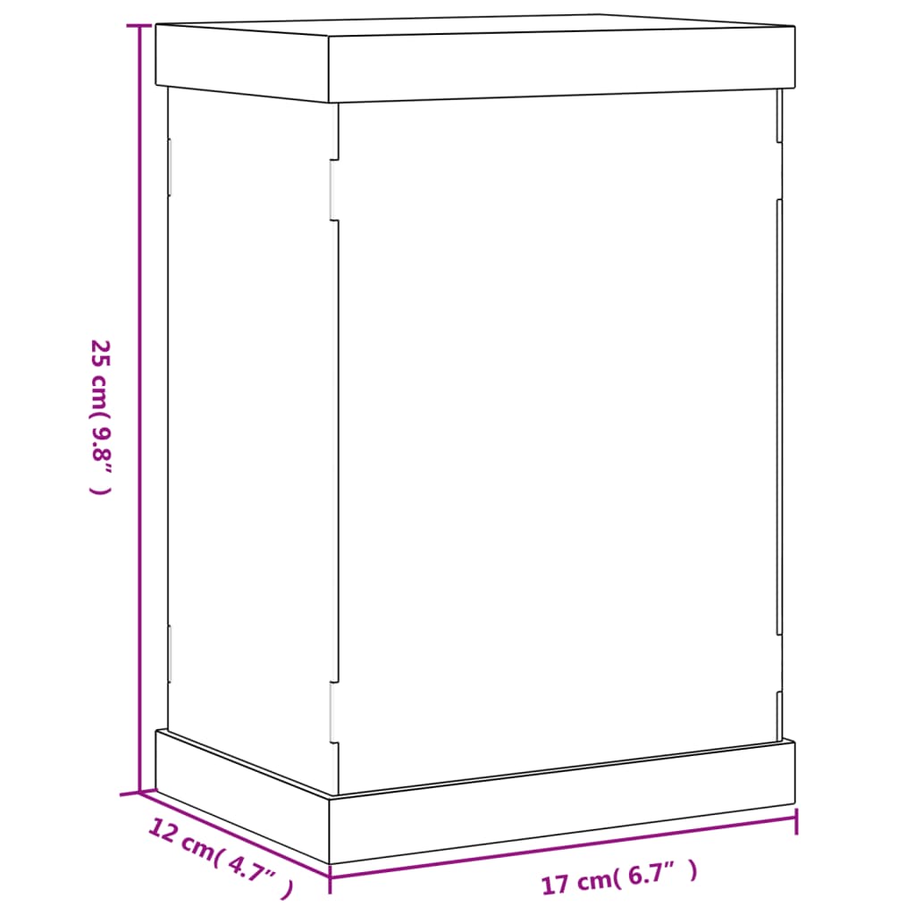 vidaXL montre 17x12x25 cm akryl transparent